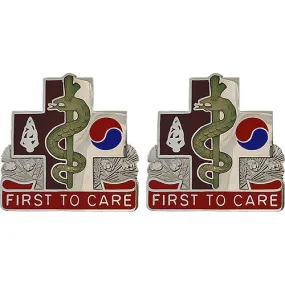 14th Field Hospital Unit Crest (First to Care) - Sold in Pairs