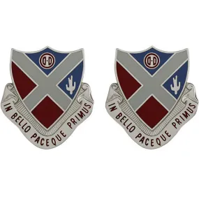 179th ADA (Air Defense Artillery) Regiment Unit Crest (In Bello Paceque Primus) - Sold in Pairs