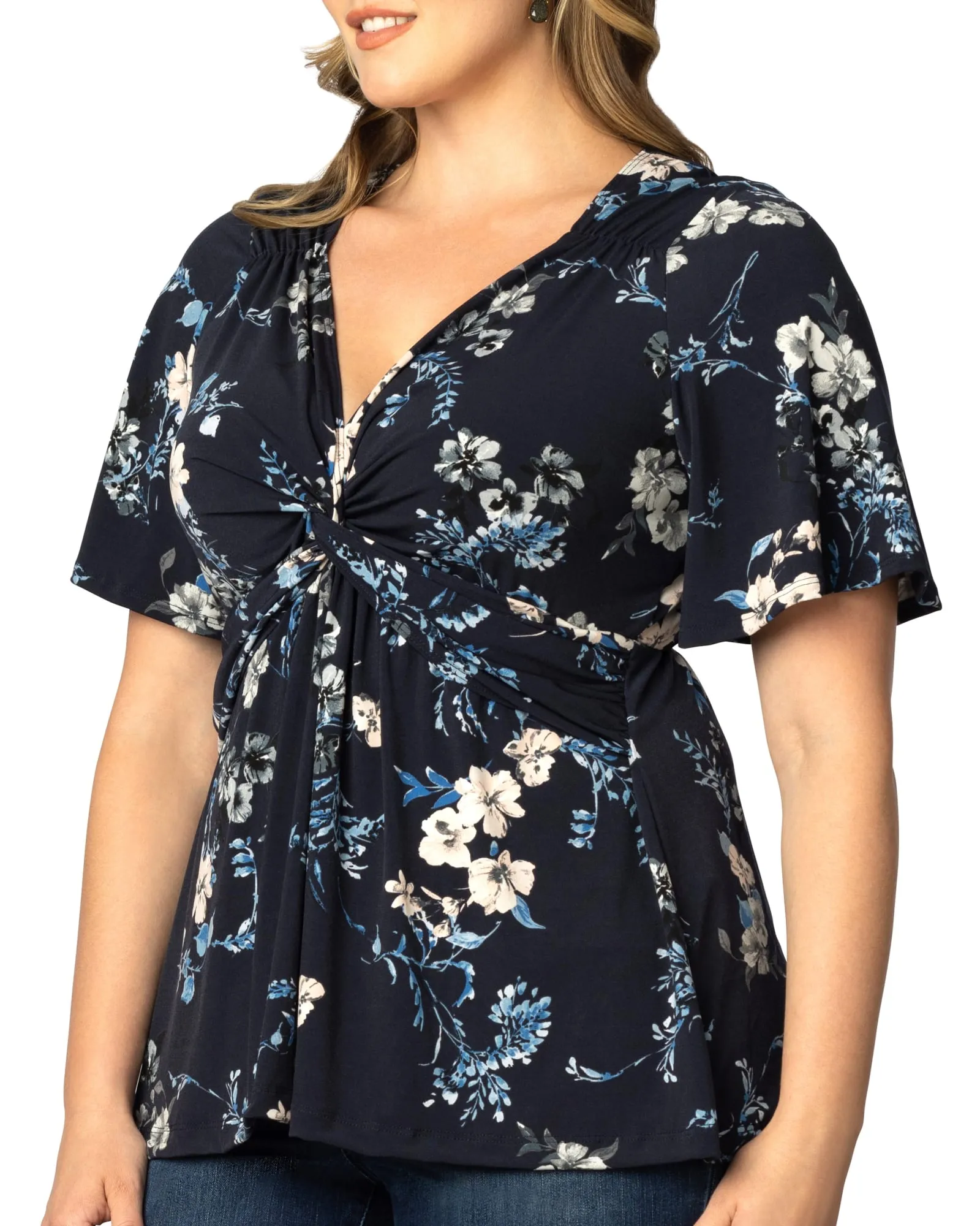 Abby Twist Front Top | FRENCH BLUE GARDEN