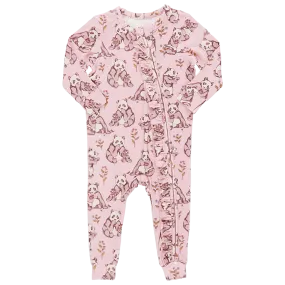 Baby Girls Ruffle Bamboo Romper - Pandas