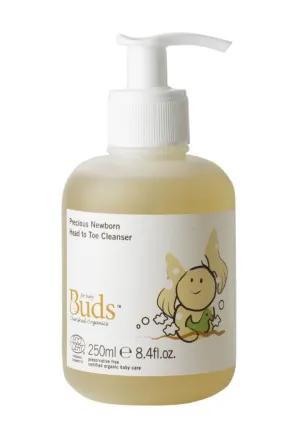 Buds Cherished Organics Precious Newborn Head to Toe Cleanser 250ml