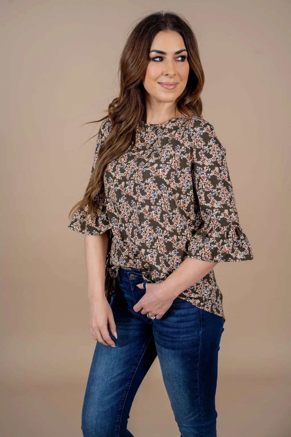 Chic & Vintage Floral 3/4 Blouse