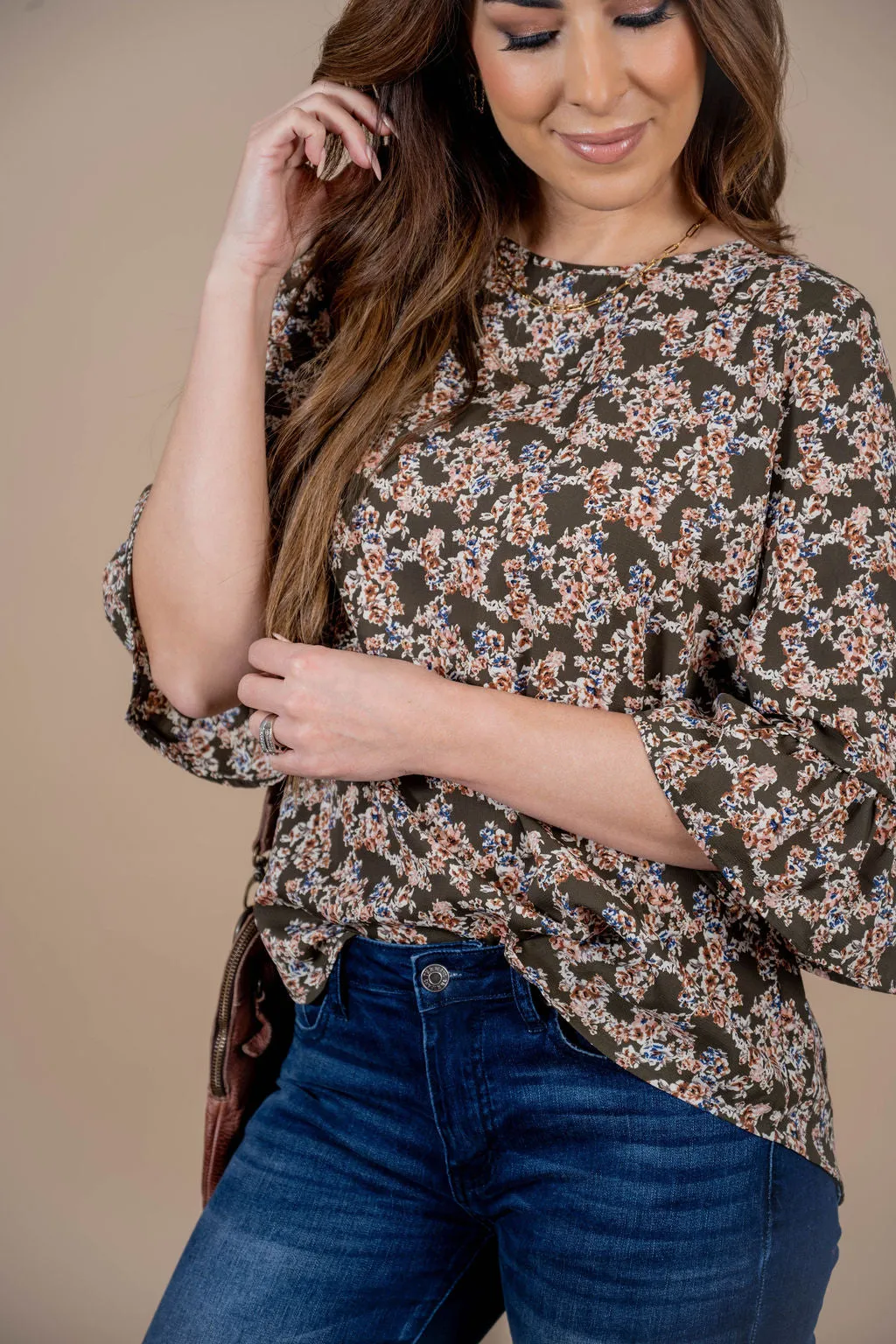 Chic & Vintage Floral 3/4 Blouse