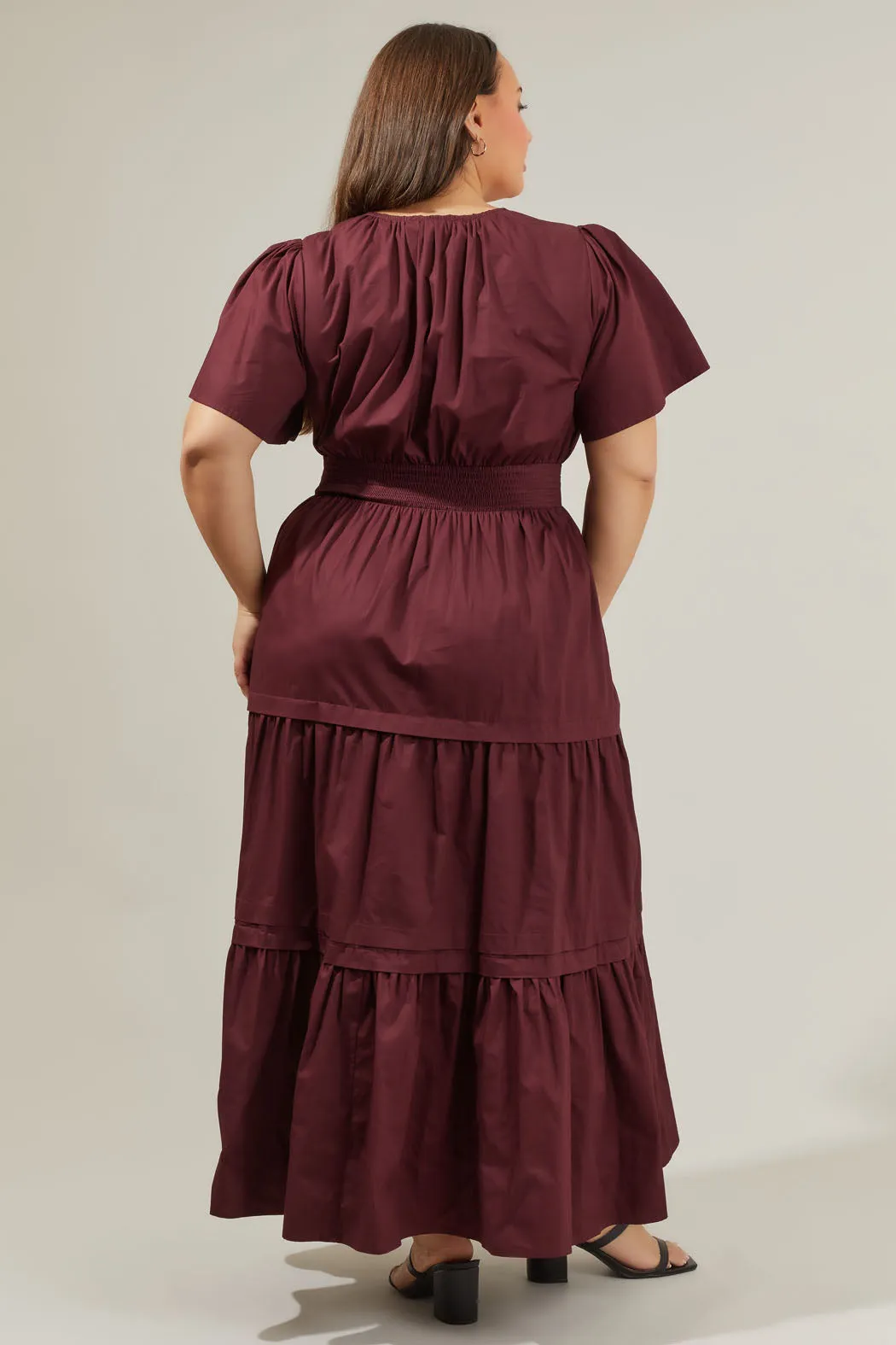 Cider Palmer Poplin Maxi Dress Curve