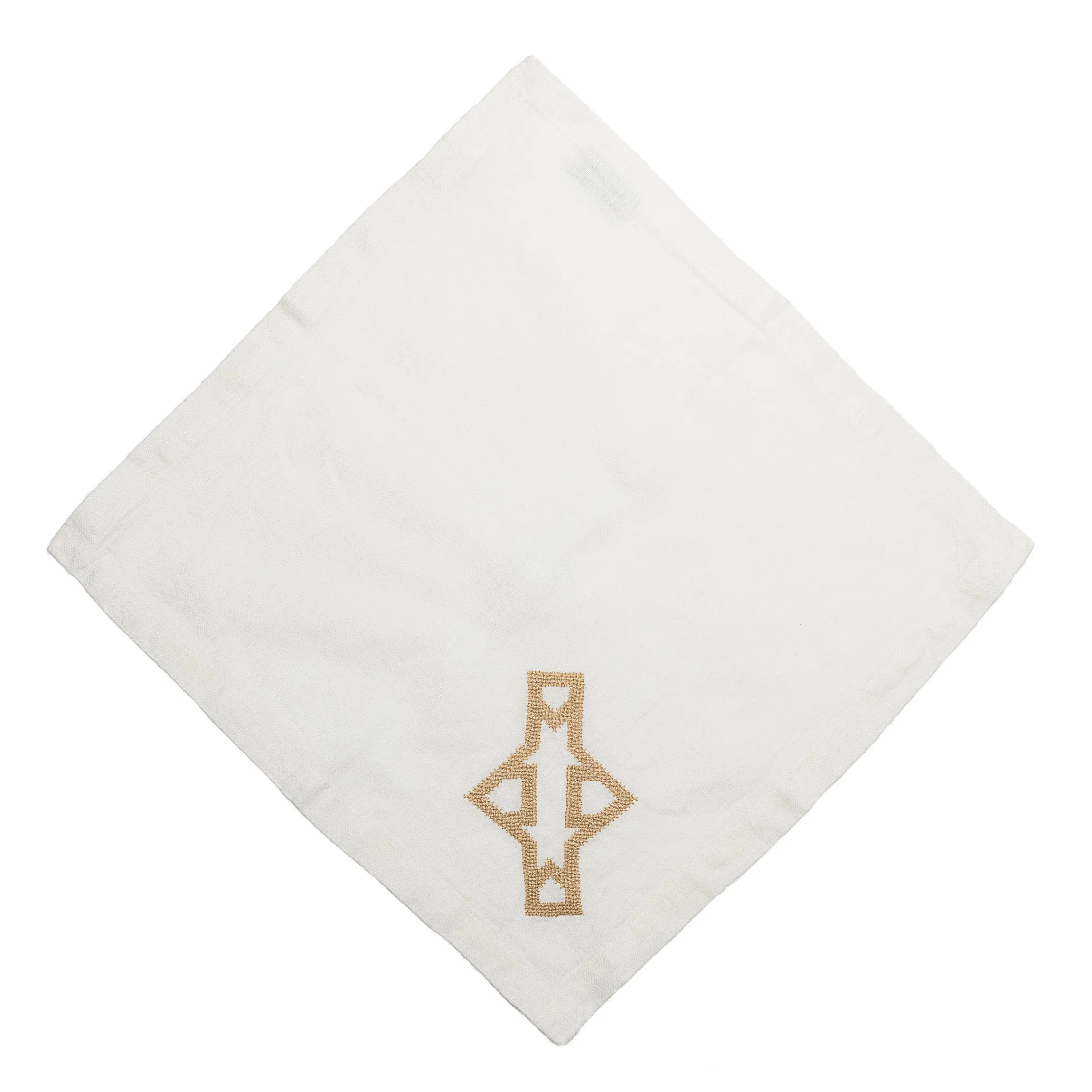 CREAM TABLECLOTH GOLD AL QUDS | 180 x 280 cm