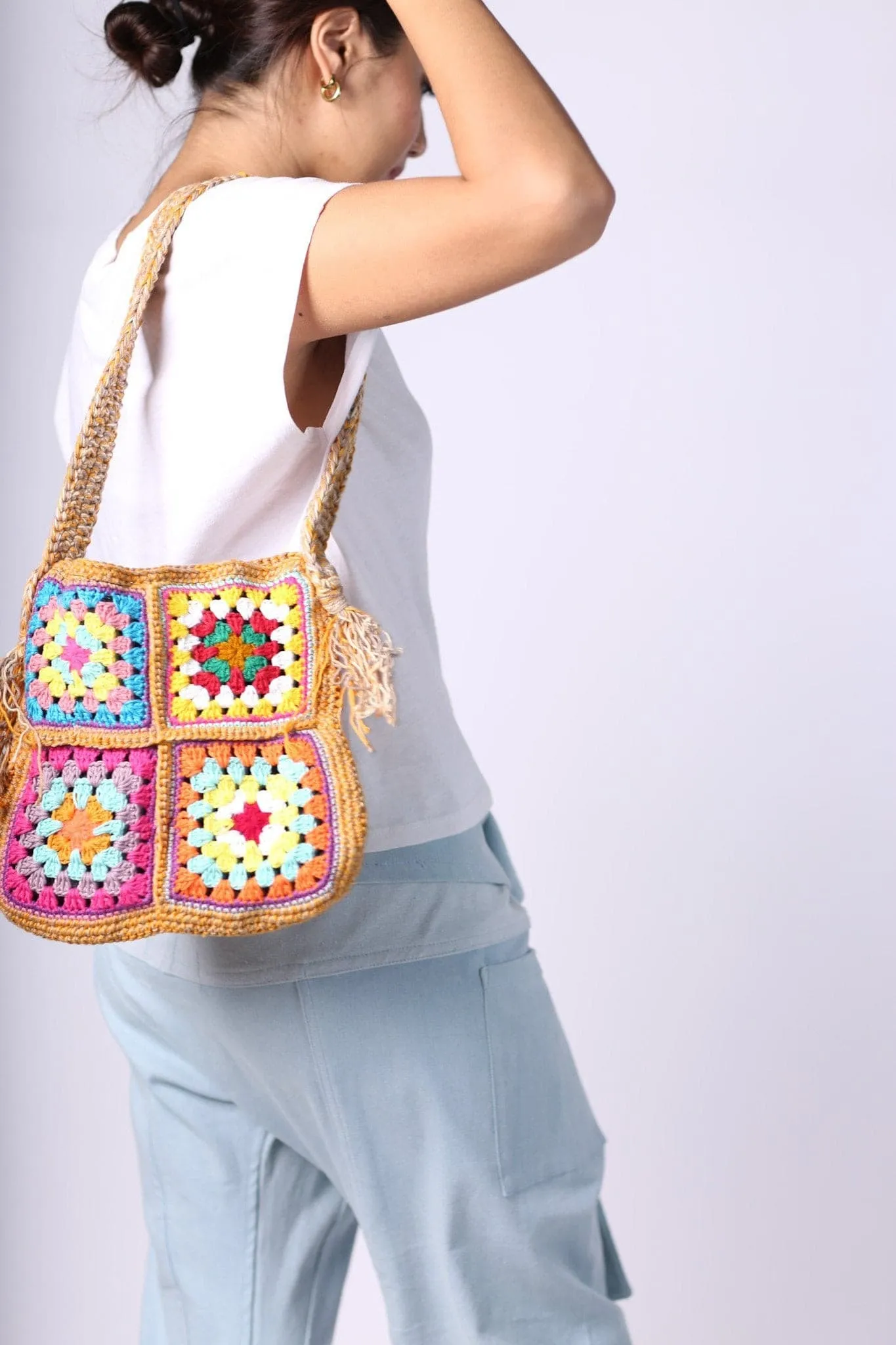 CROCHET SHOULDER CROSS BODY BAG TIBB