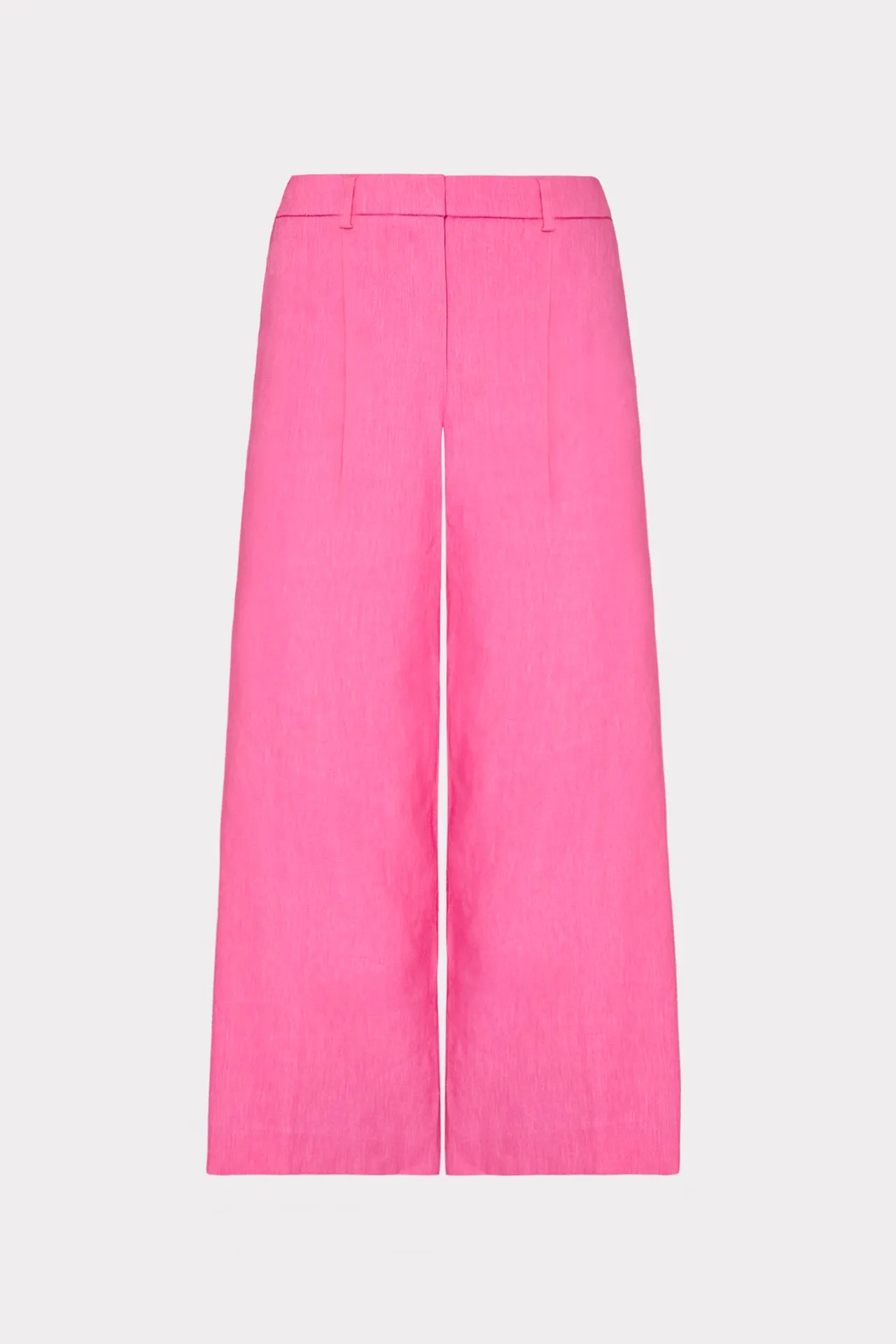 Cropped Solid Linen Pants