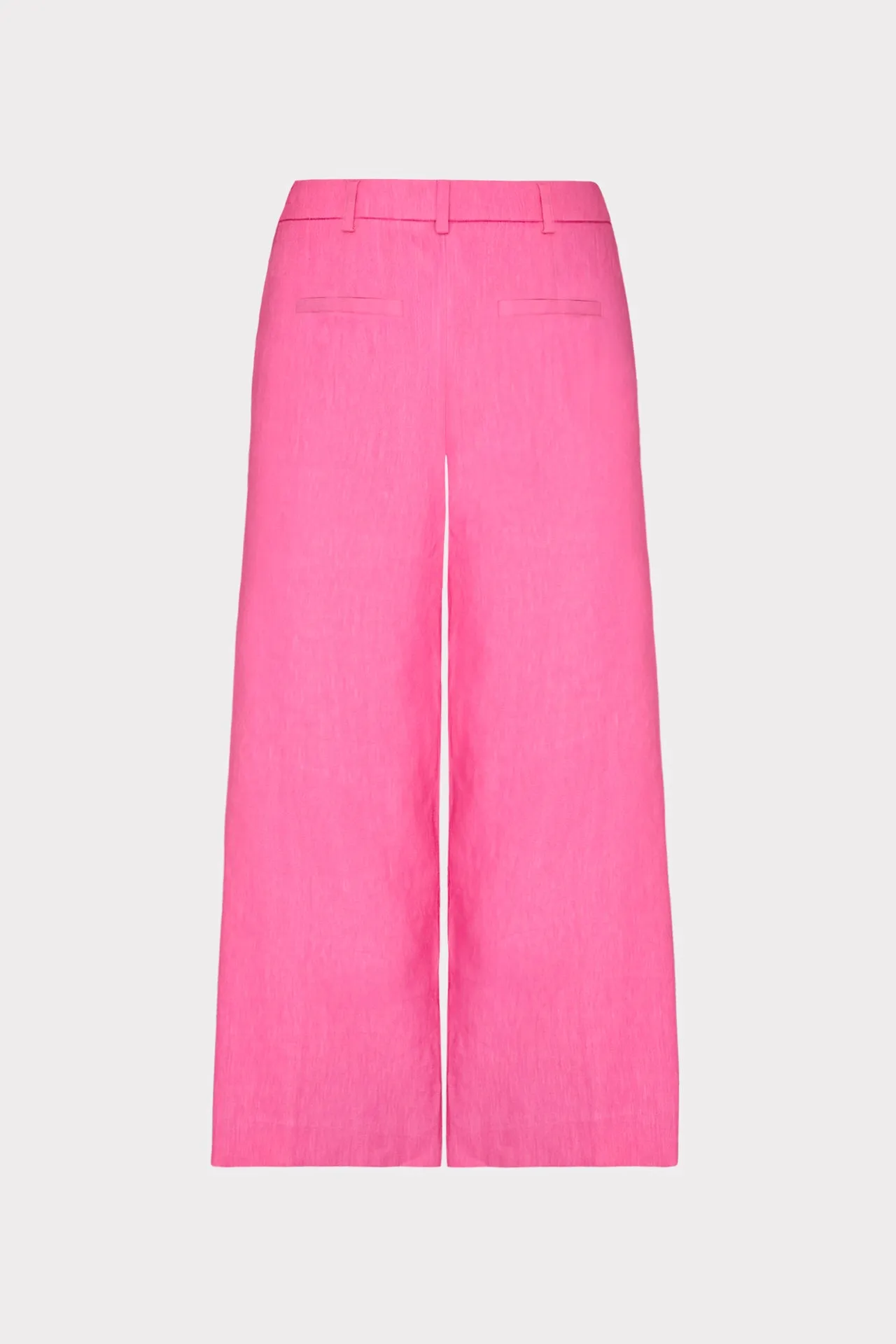 Cropped Solid Linen Pants