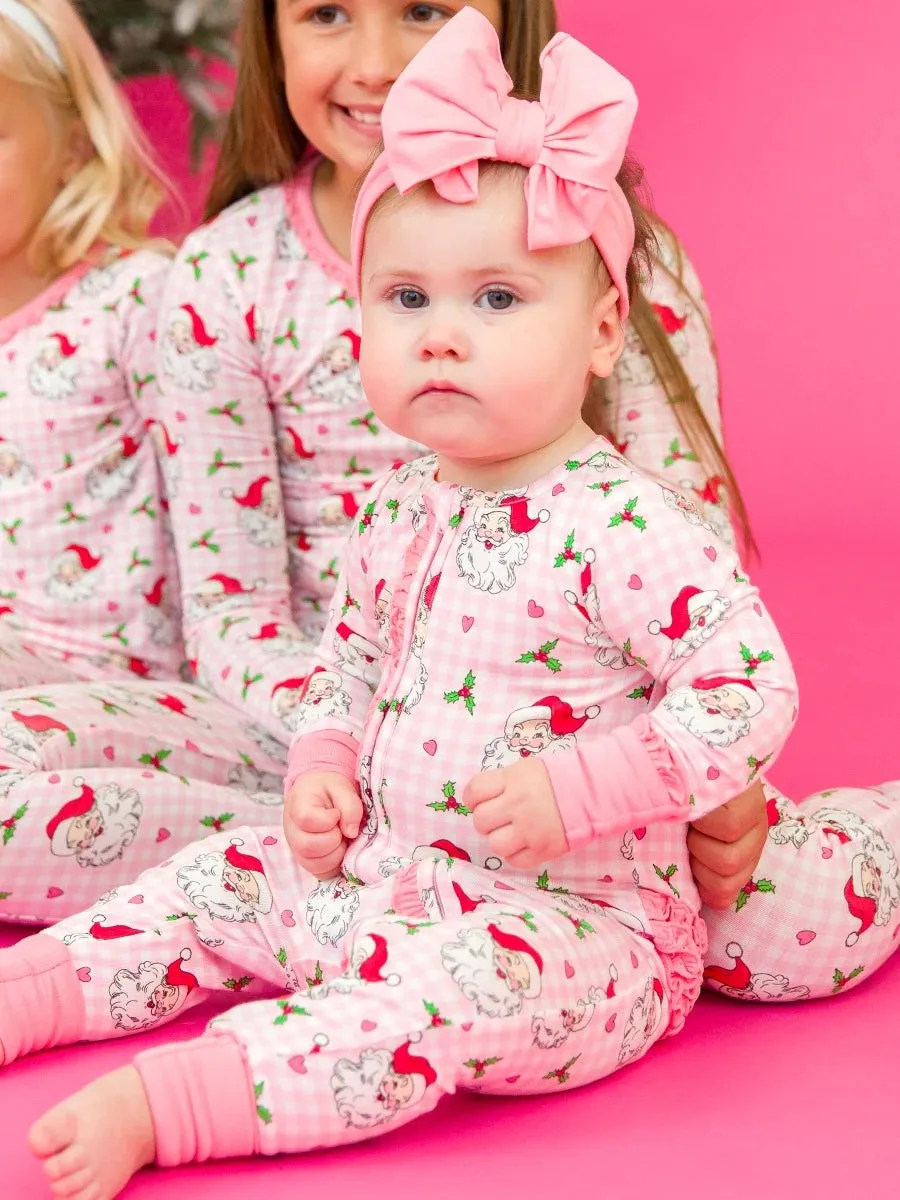 Dear Santa Ruffle One Piece Convertible Pajamas