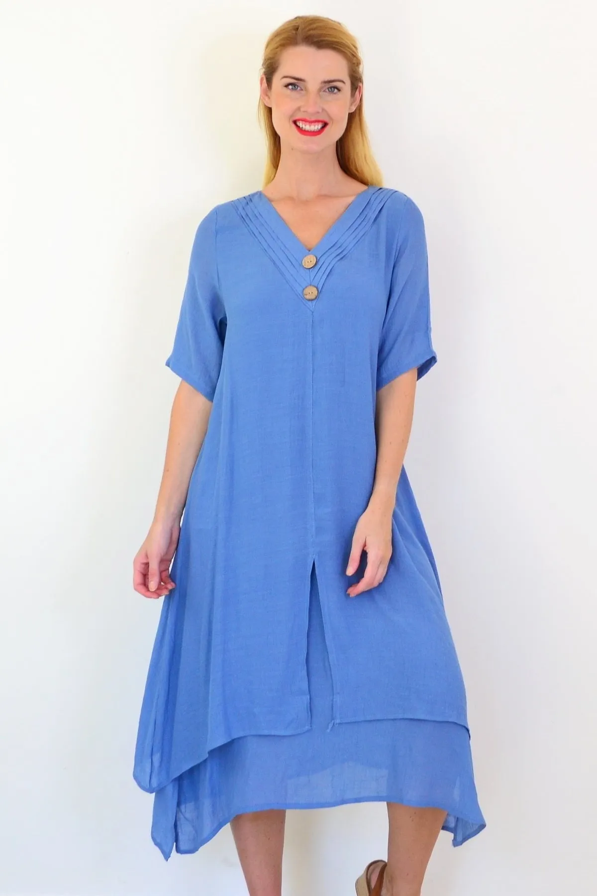 Denim Blue Summer Tunic Dress