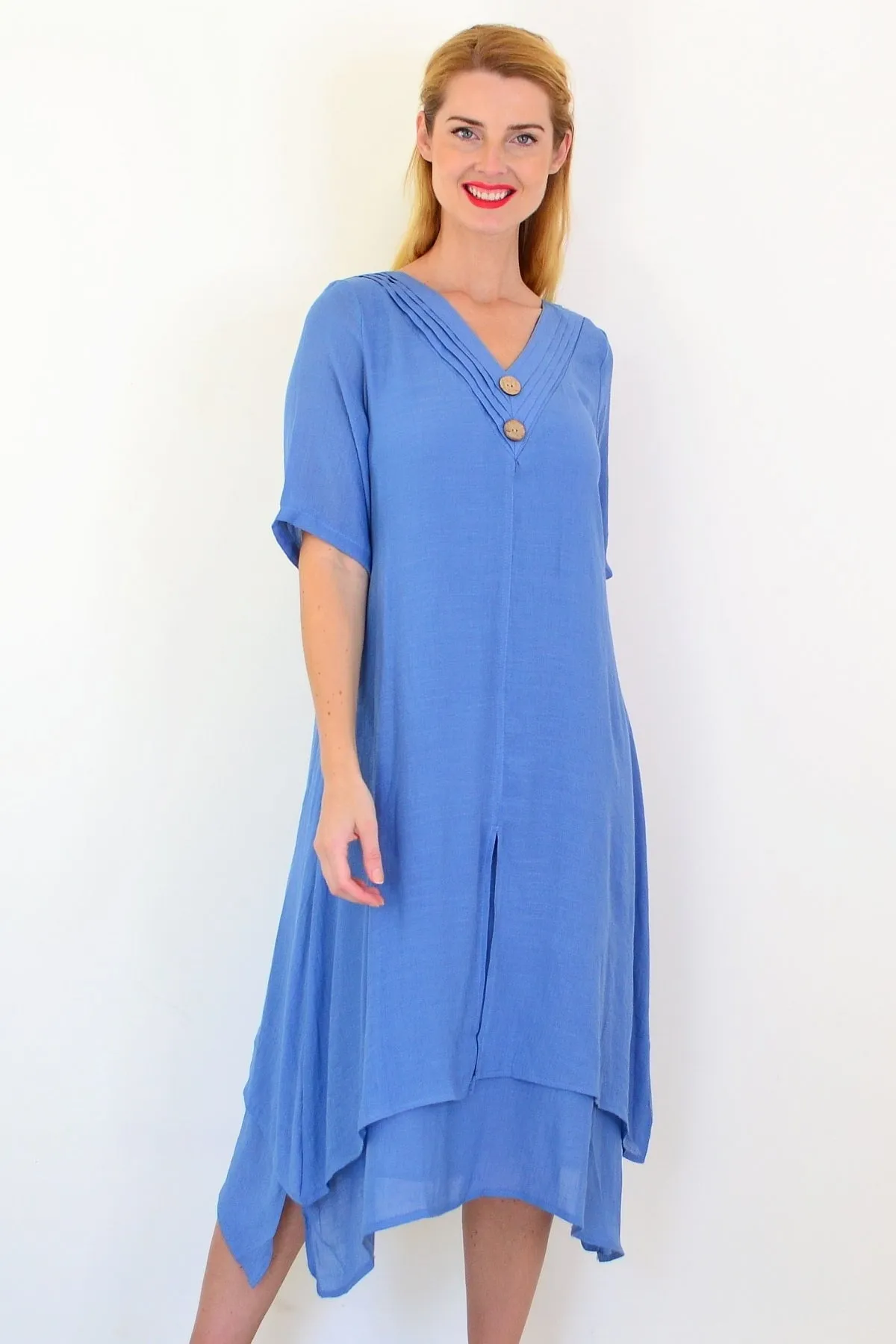 Denim Blue Summer Tunic Dress