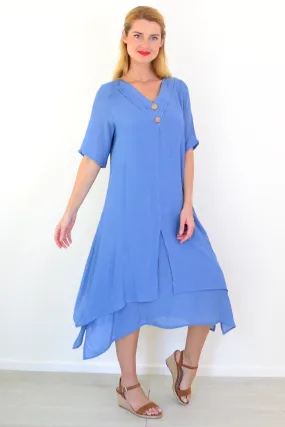 Denim Blue Summer Tunic Dress