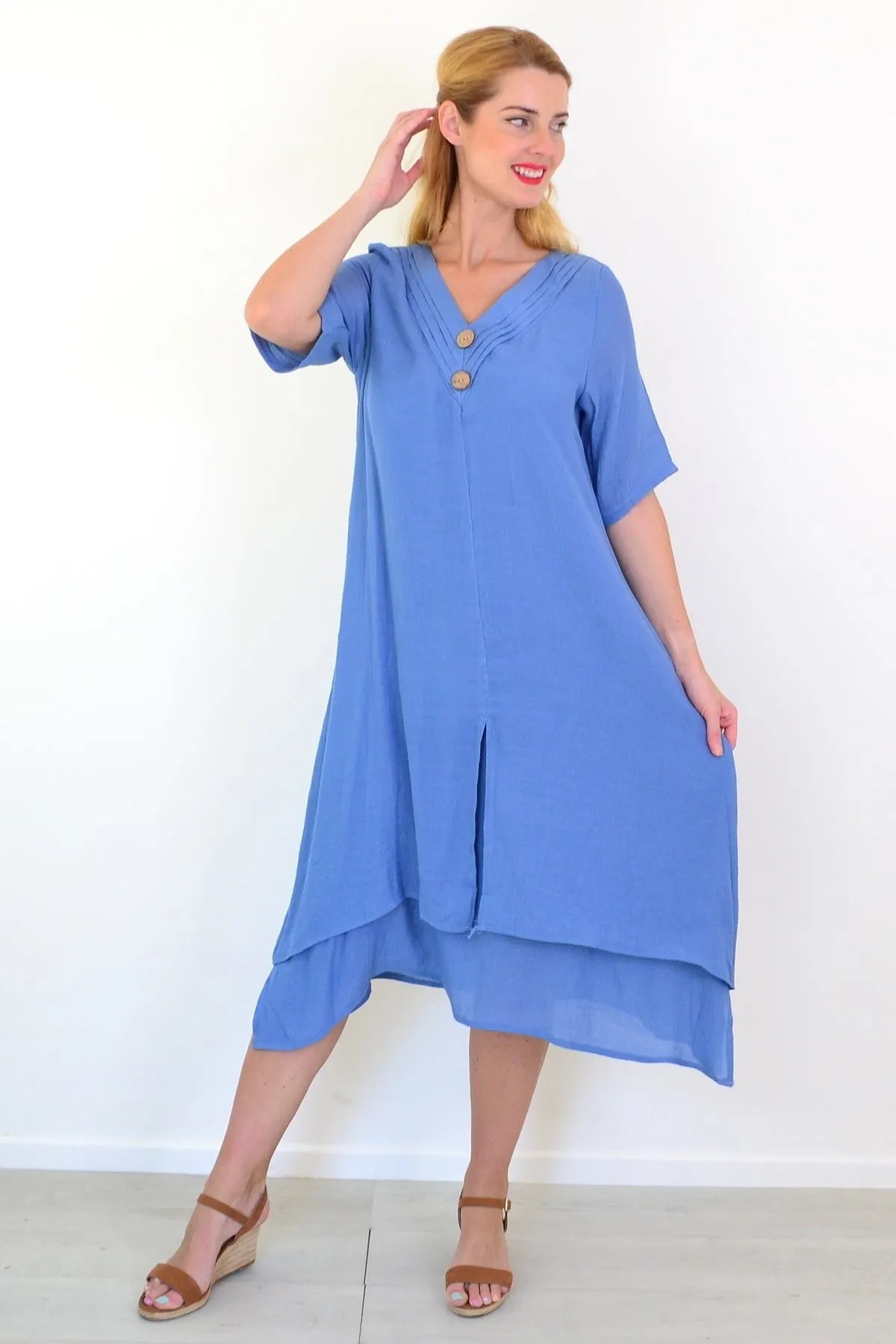 Denim Blue Summer Tunic Dress