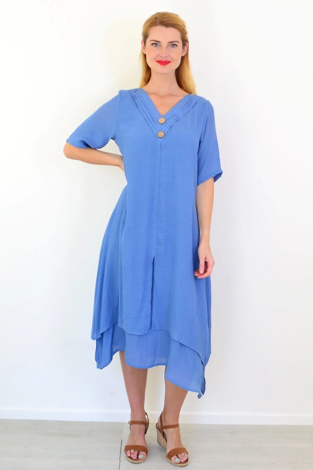 Denim Blue Summer Tunic Dress