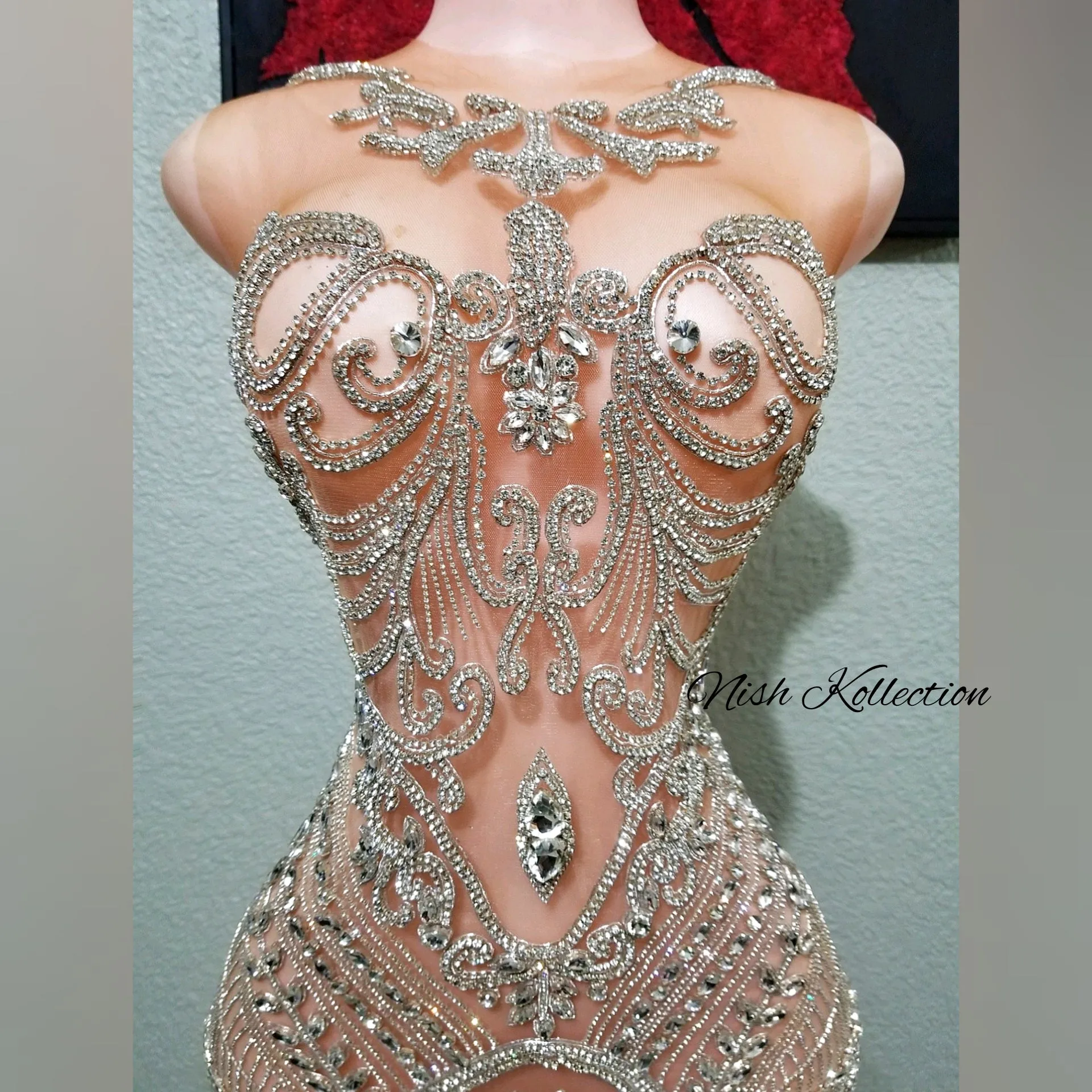 Diamond Asaran Rhinestone Mermaid Gown