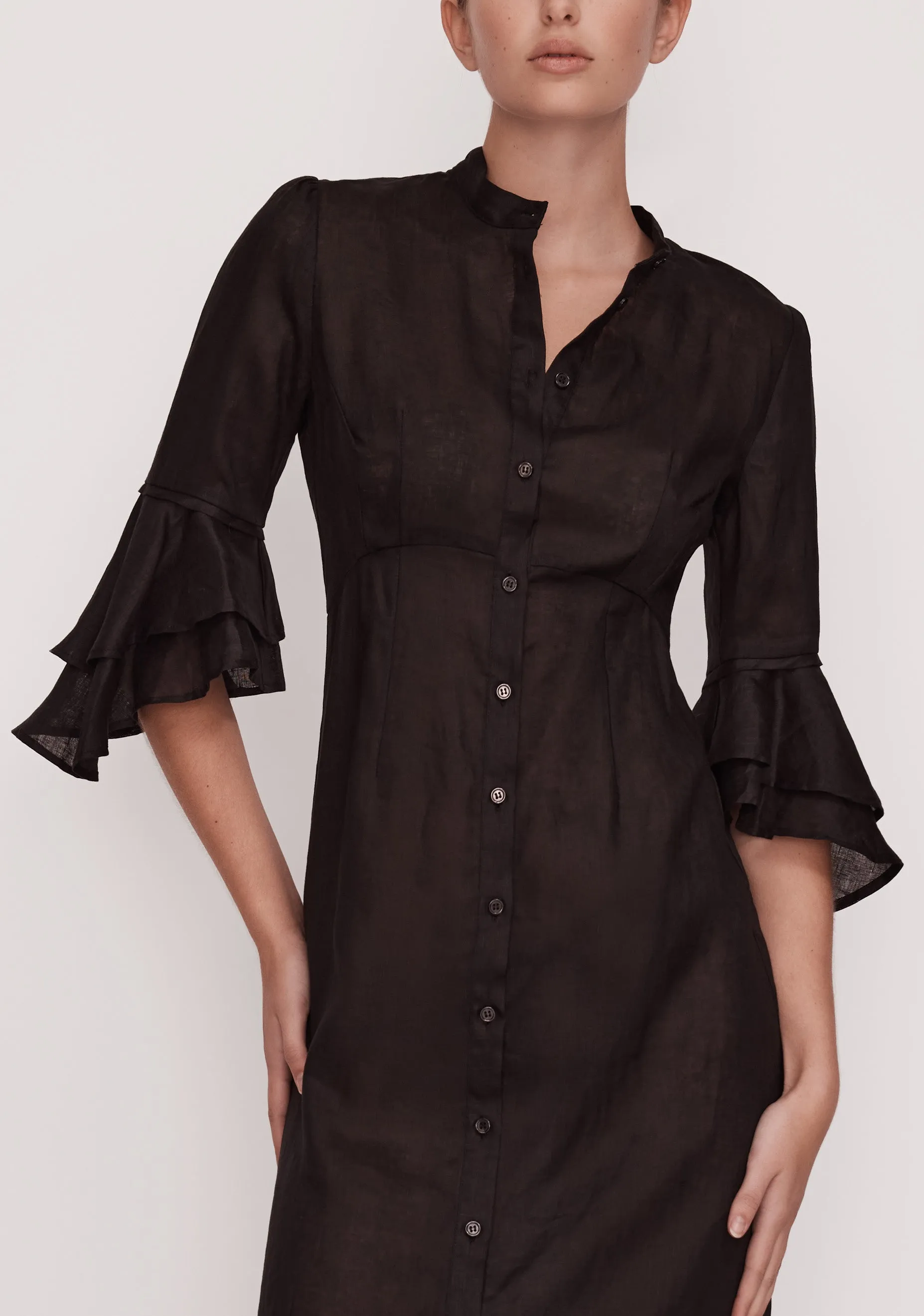 Ellison Linen Dress_Black