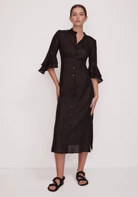 Ellison Linen Dress_Black