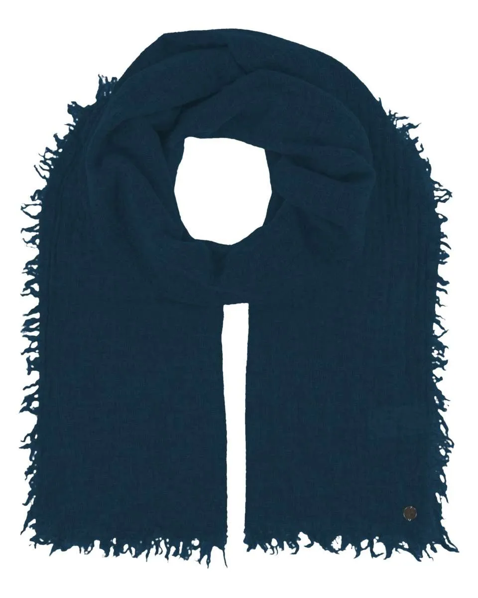 Fraas Single Coloured Wool Stole With Fringes