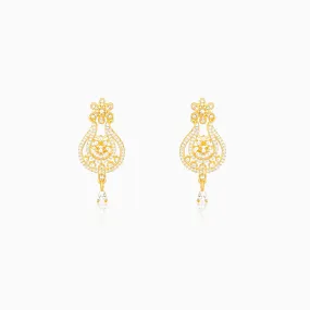 Golden Roohi Chandbali Earrings