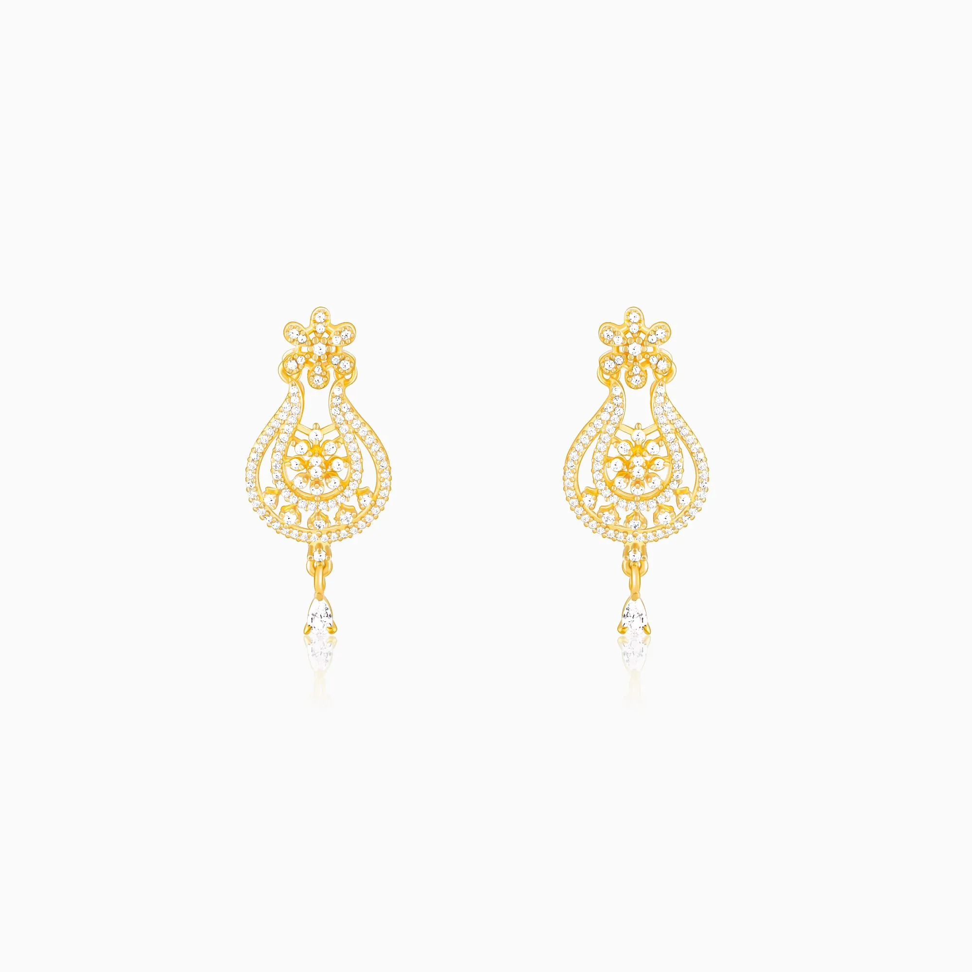 Golden Roohi Chandbali Earrings