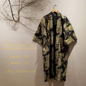 Golden Sakura Koi Long Noragi Kimono