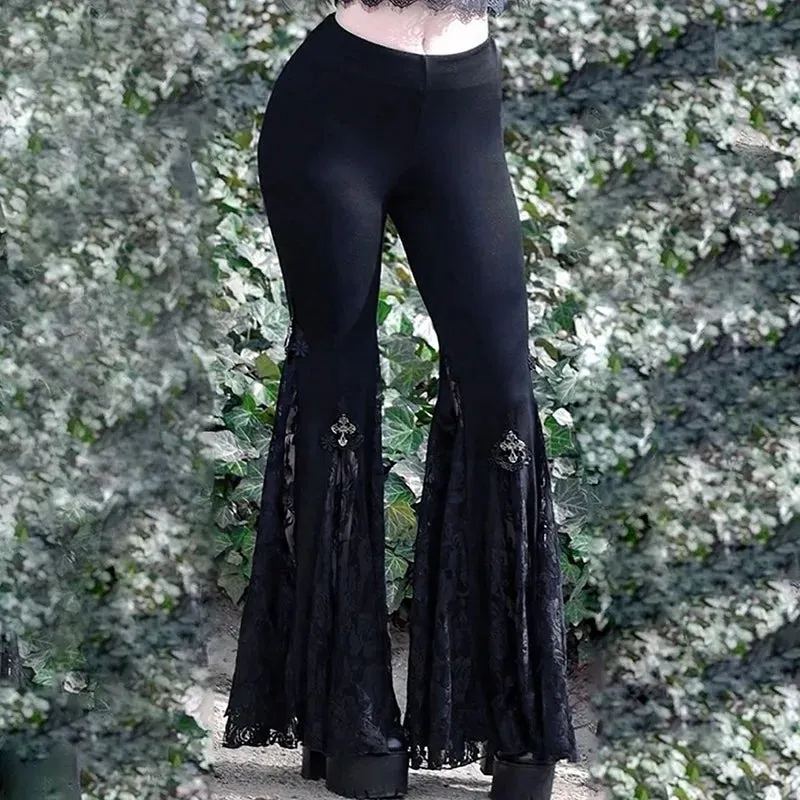 Goth Mall Flare Halloween Pants