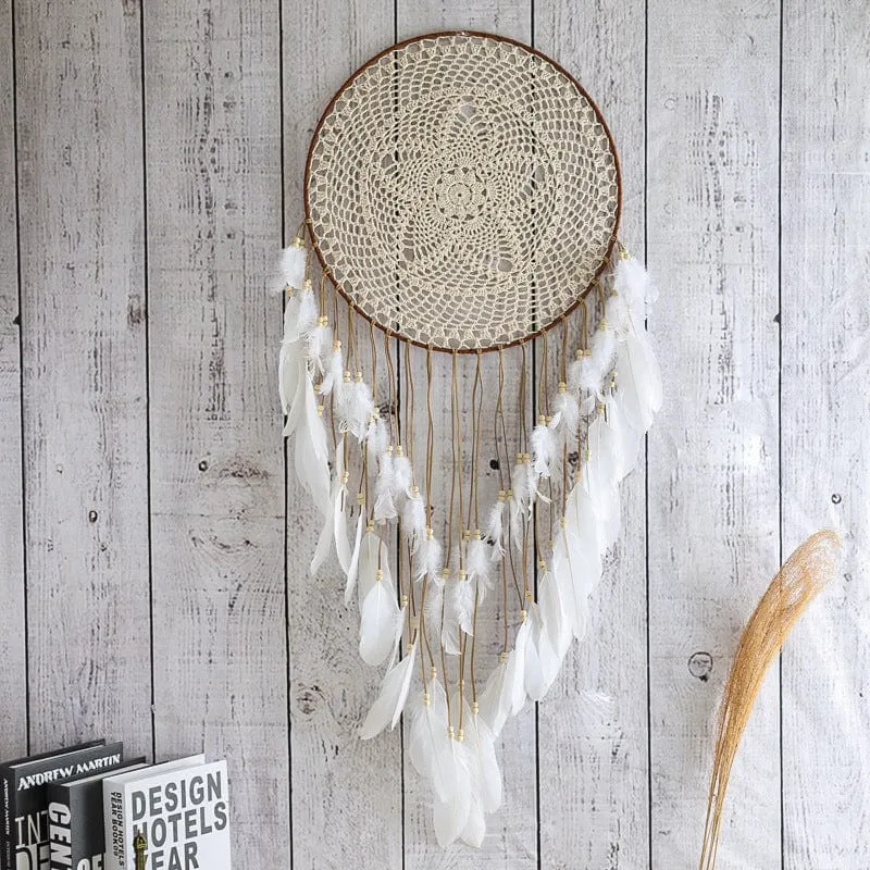 Gothic Feather Knitted Dreamcatcher