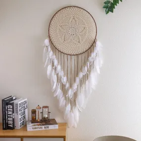 Gothic Feather Knitted Dreamcatcher