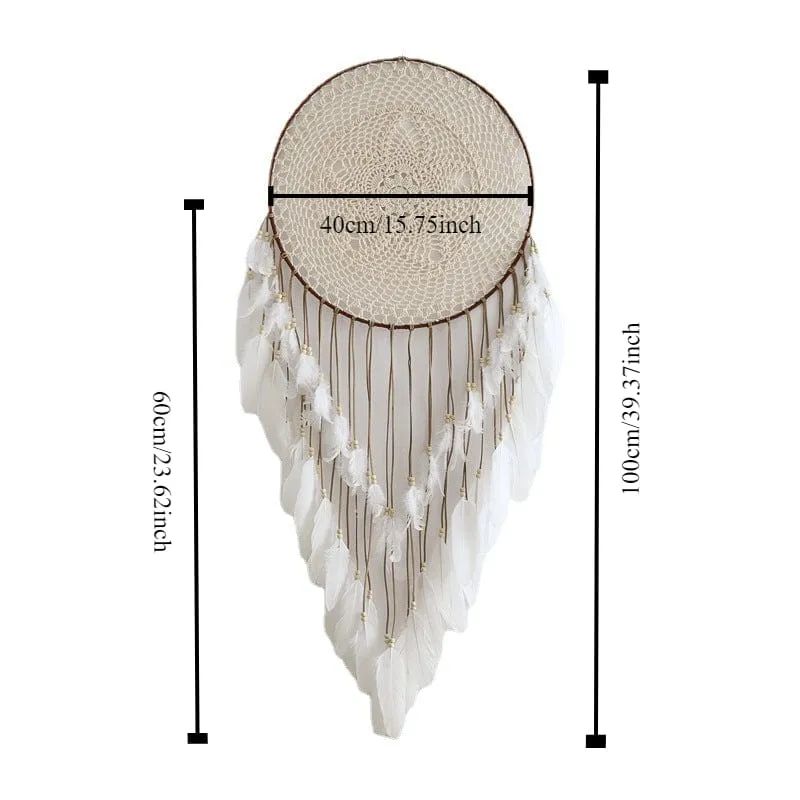 Gothic Feather Knitted Dreamcatcher