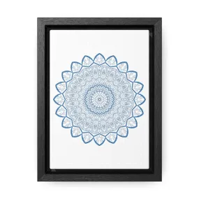 Handmade Mandala Art - Steel Blue Wall Art