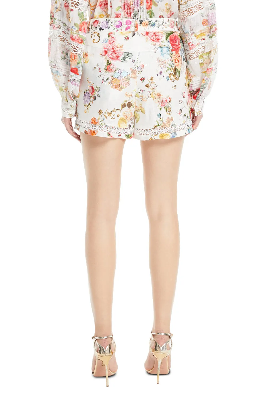 High Waisted Floral Shorts