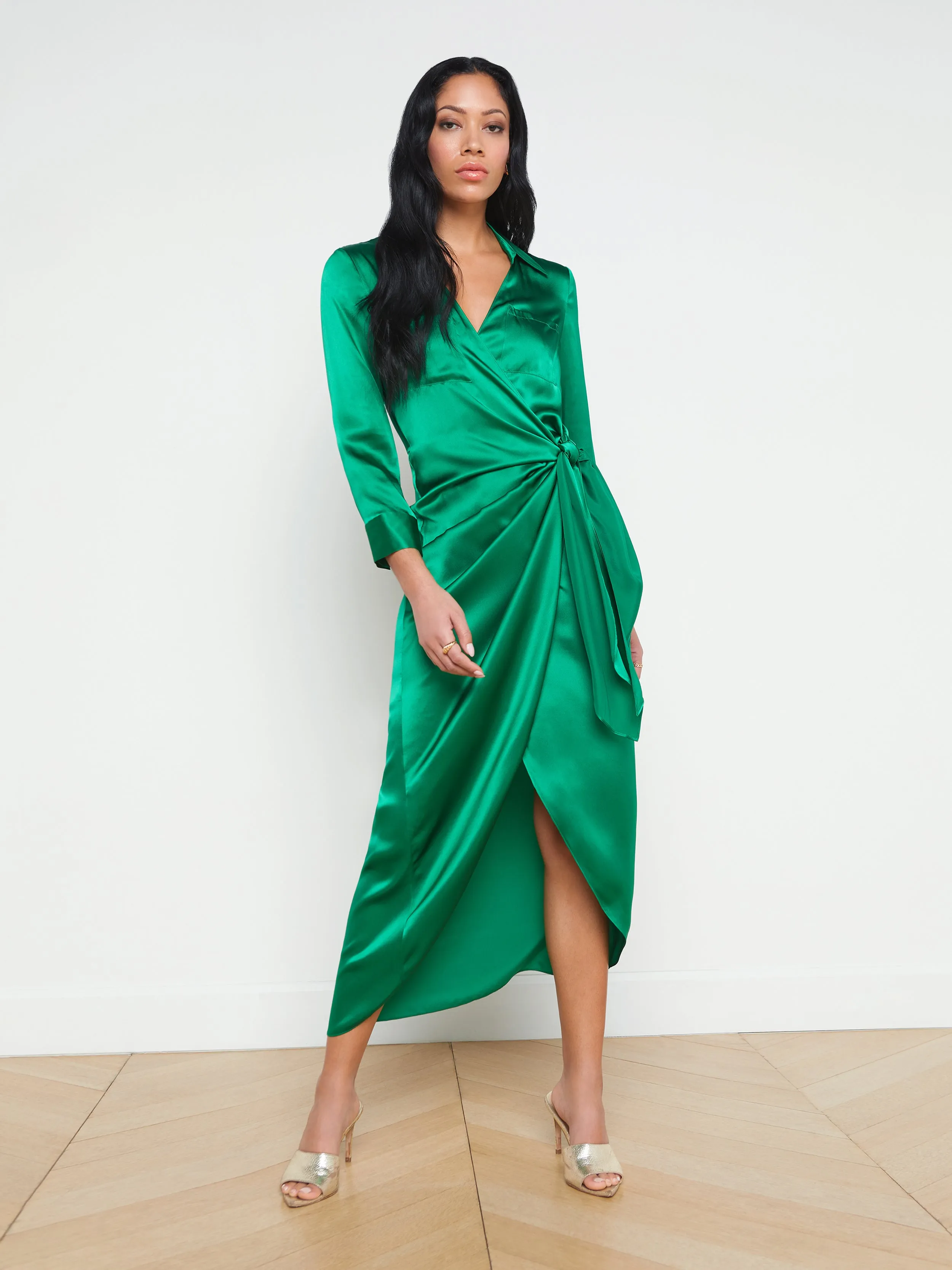 Kadi Silk Wrap Dress