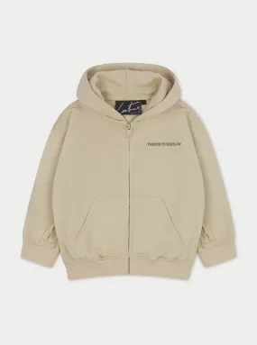 KIDS RAW SEAM MEMBERS ONLY HOODIE - BEIGE