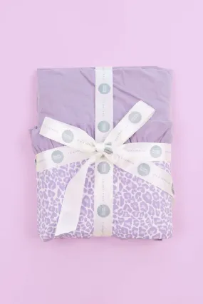 Lavender Leopard Dream Ruffle Blanket