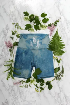 Lightest Indigo Fern Biker Shorts