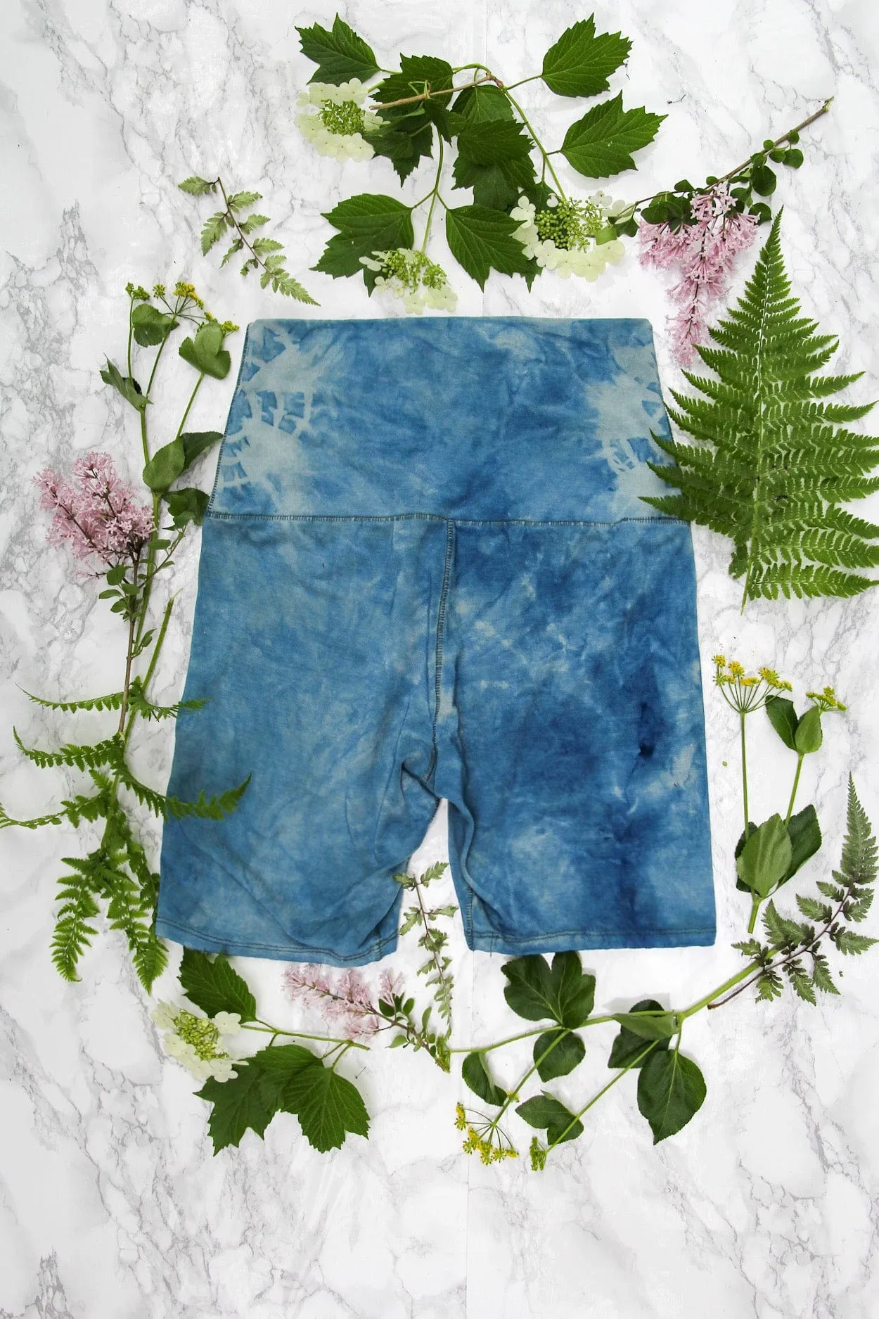 Lightest Indigo Fern Biker Shorts