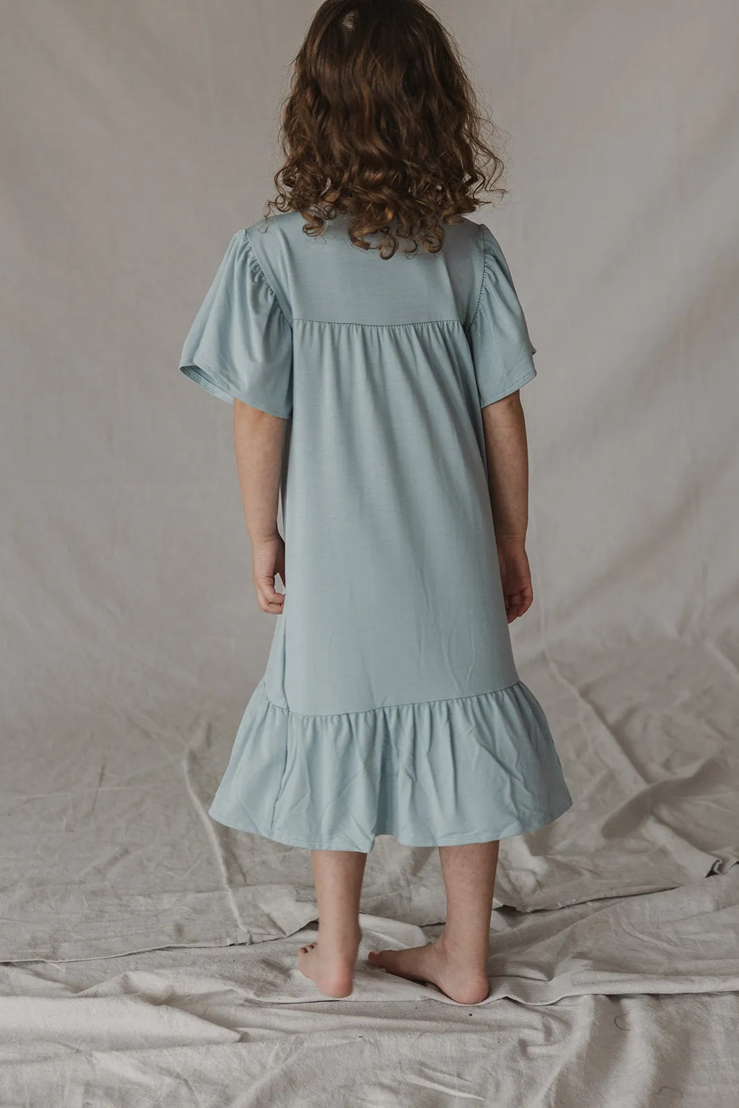 LITTLE LATES DRESS | Sky Blue