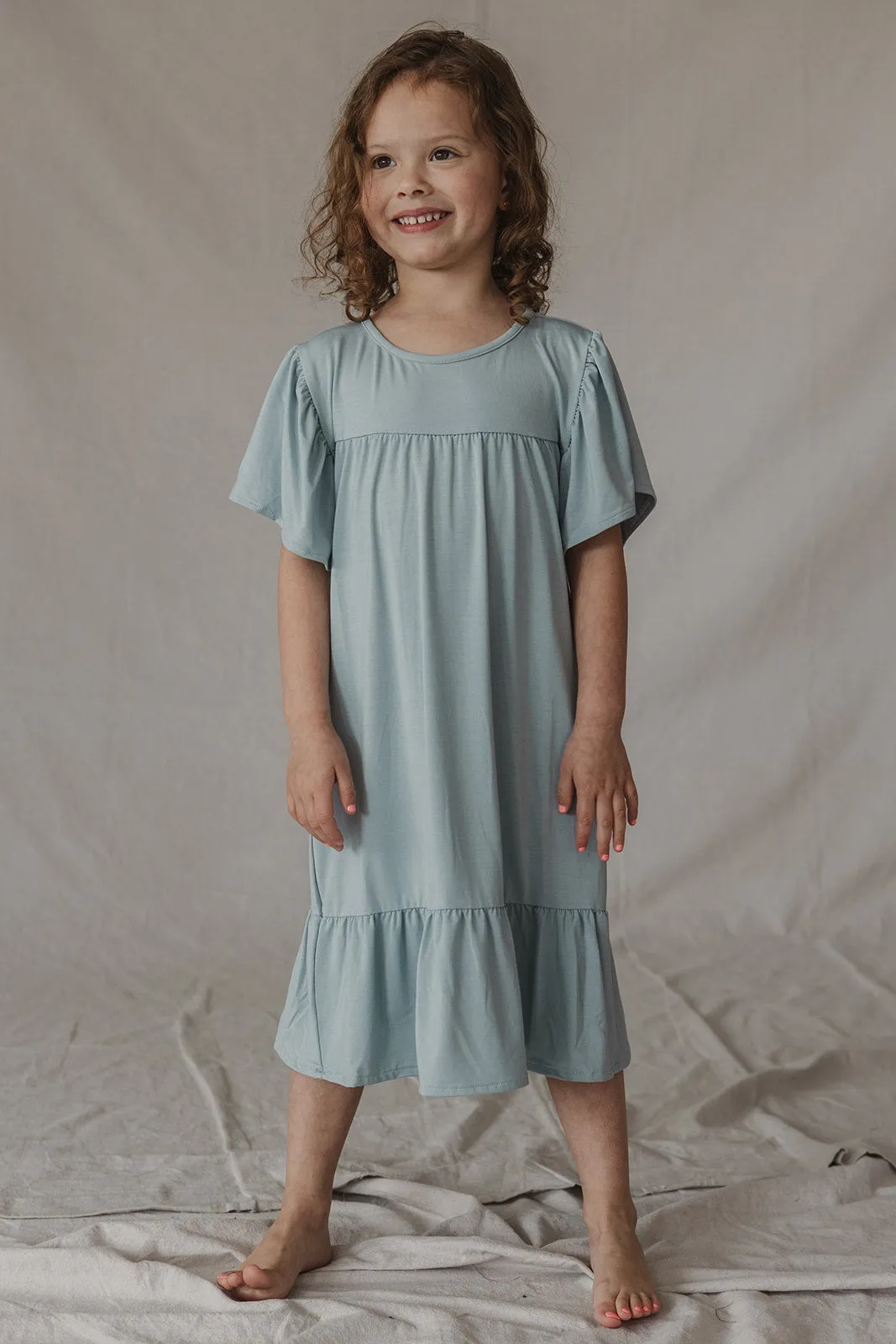 LITTLE LATES DRESS | Sky Blue