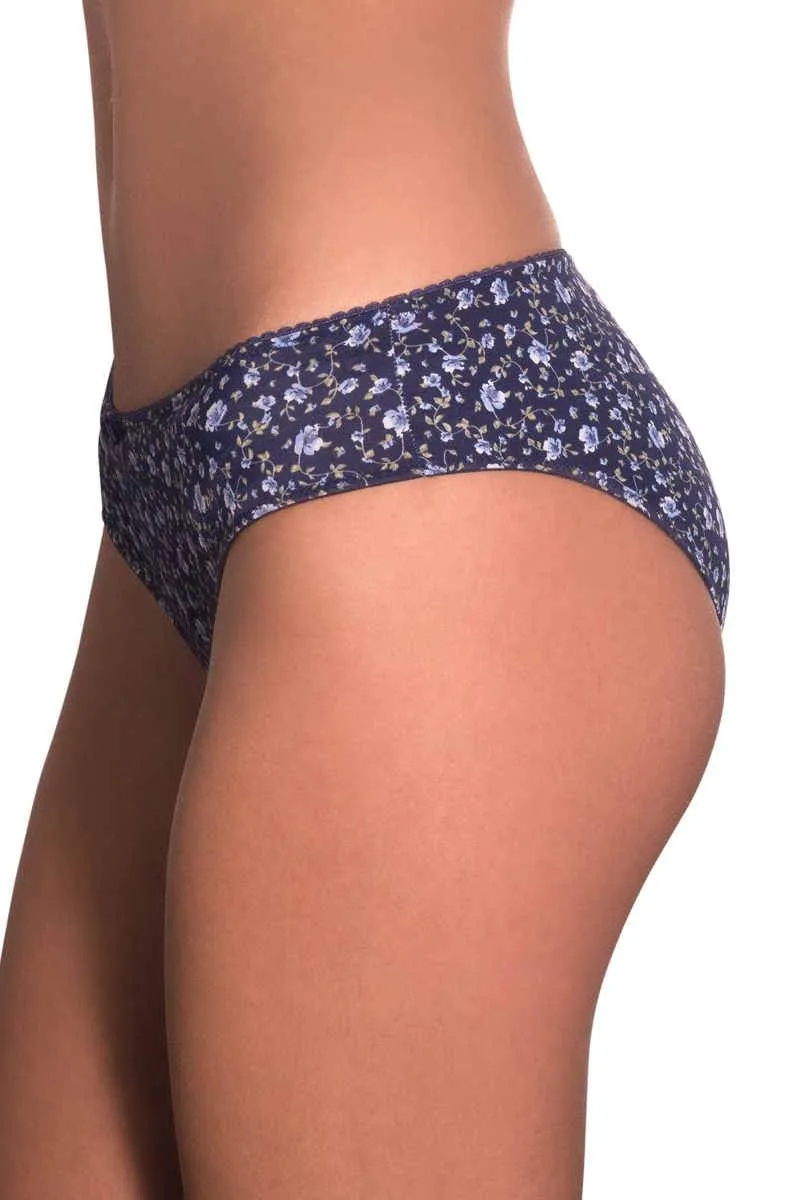 Low Rise Printed Bikini Panty - Cmliaprt-Nblu