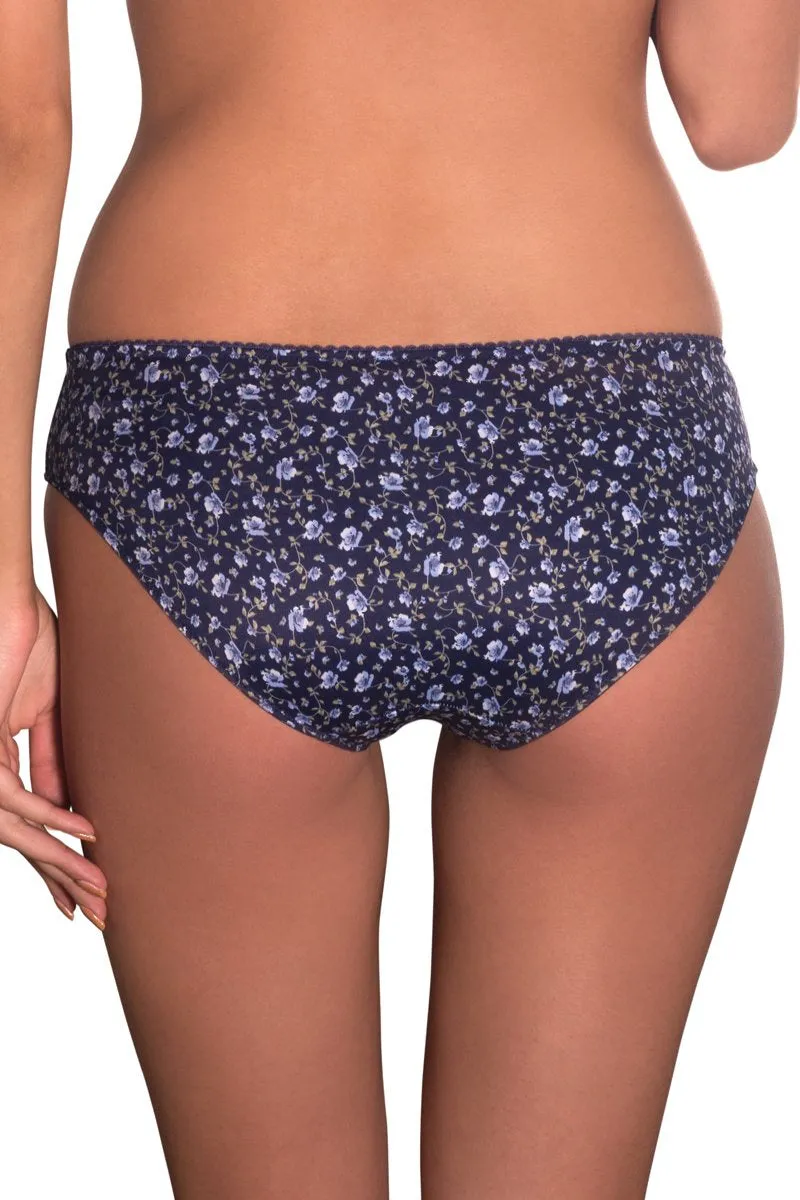 Low Rise Printed Bikini Panty - Cmliaprt-Nblu