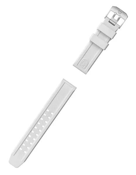 Luminox White Silicon Strap - 20mm - Buckle