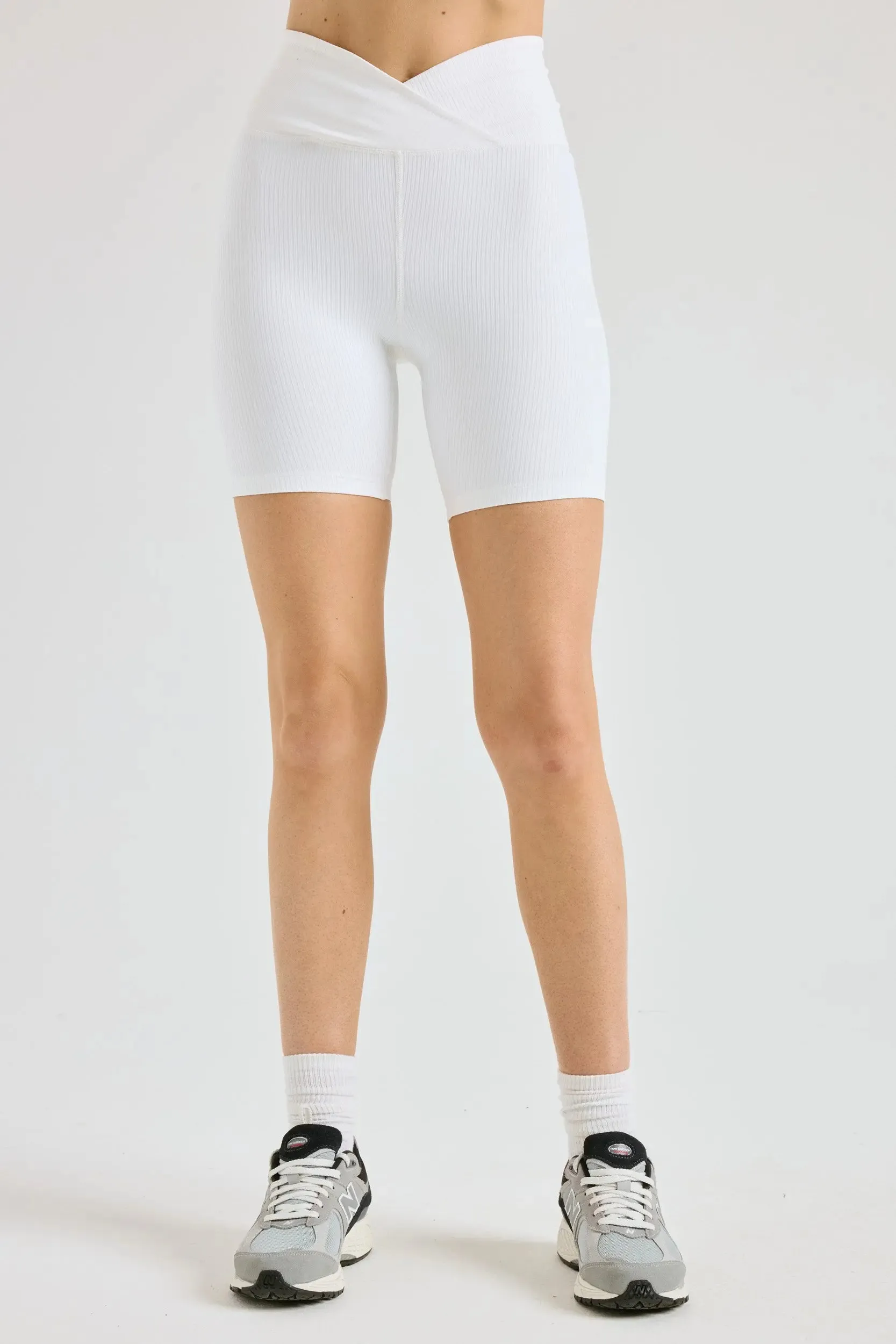 Ribbed V Waist Biker Short