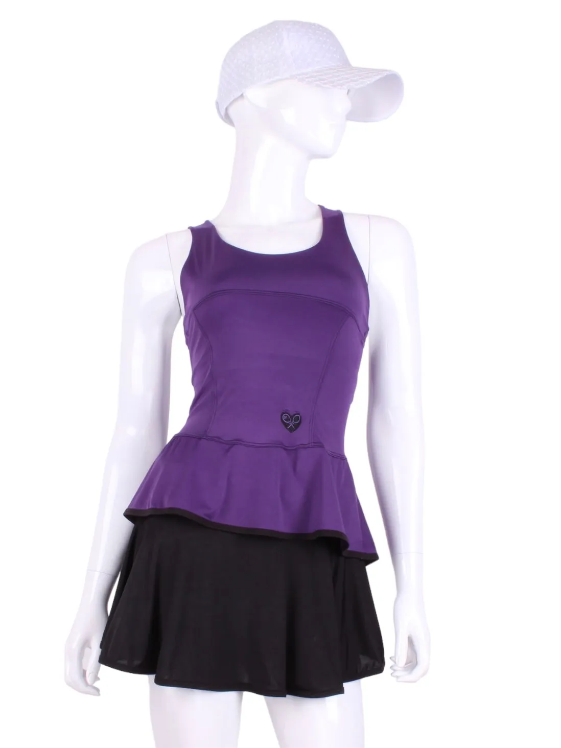 Ruffle Tank Tennis Top Purple