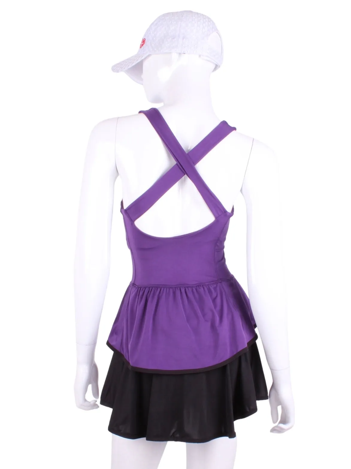 Ruffle Tank Tennis Top Purple