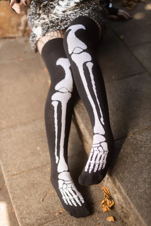 Skeleton Thigh High