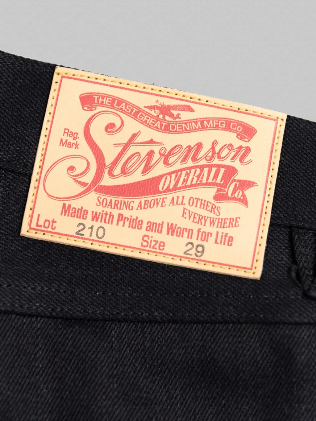 Stevenson Overall Co. Big Sur 210 12oz Slim Tapered Jeans Solid Black