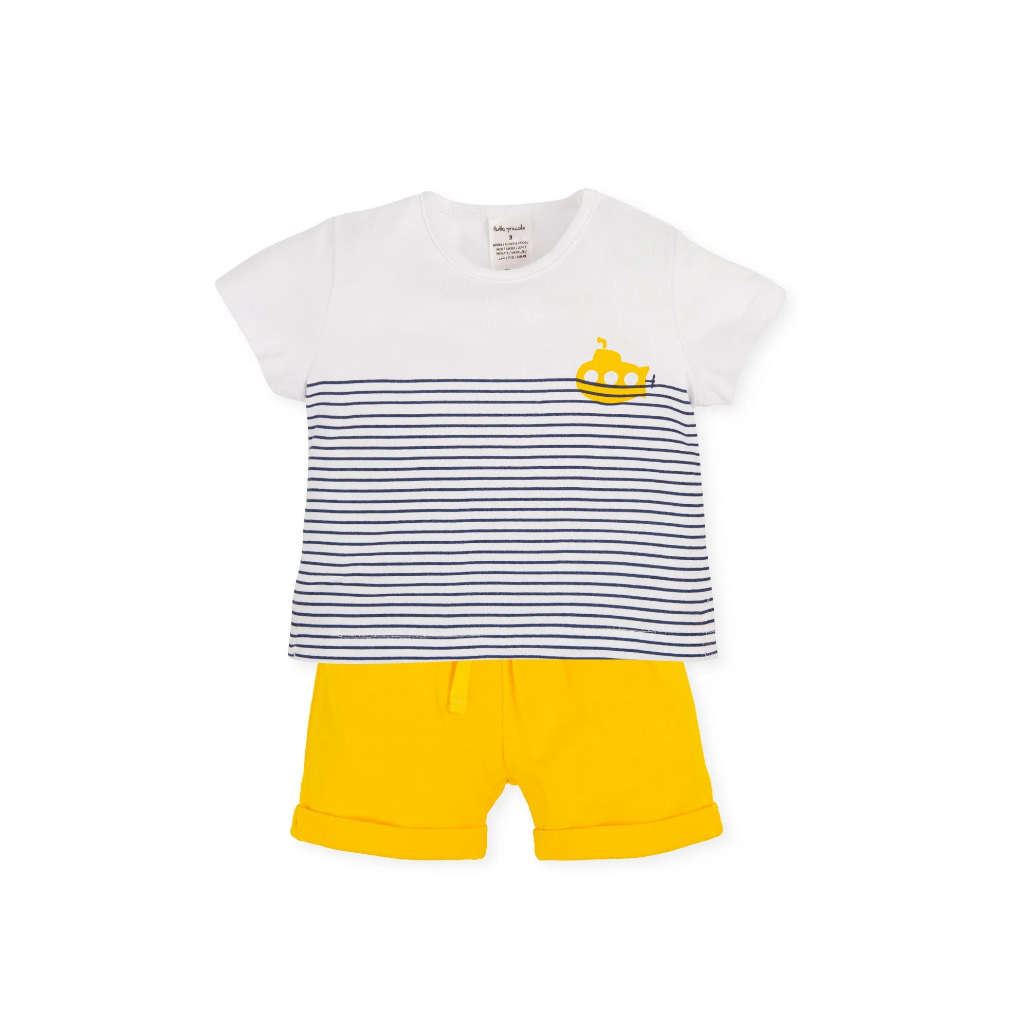 Tutto Piccolo 5595 - White Navy Short Set