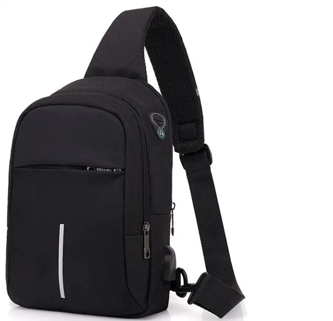 Usb crossbody charging port shoulder bag