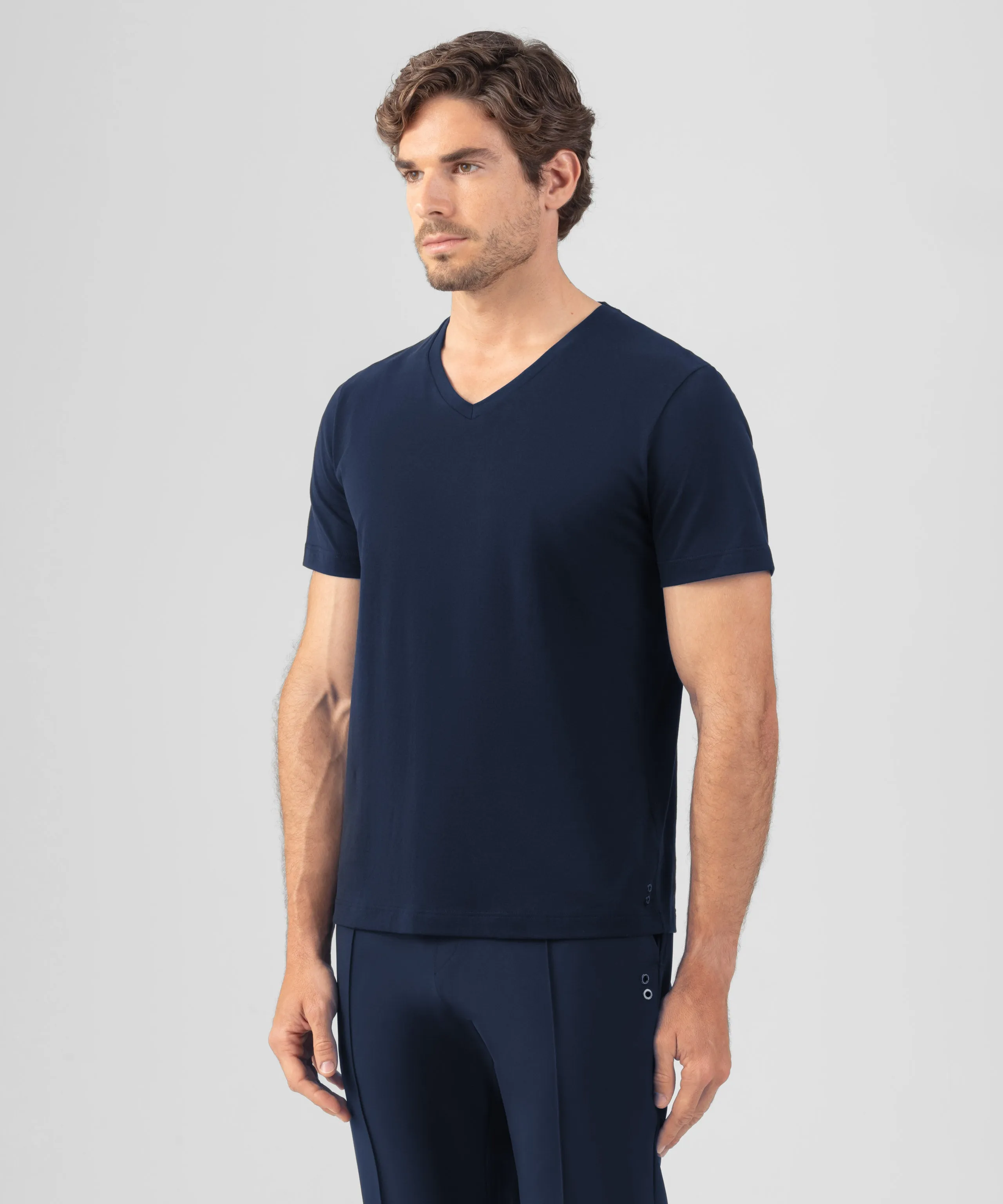 V Neck T-Shirt Eyelet Edition: Navy